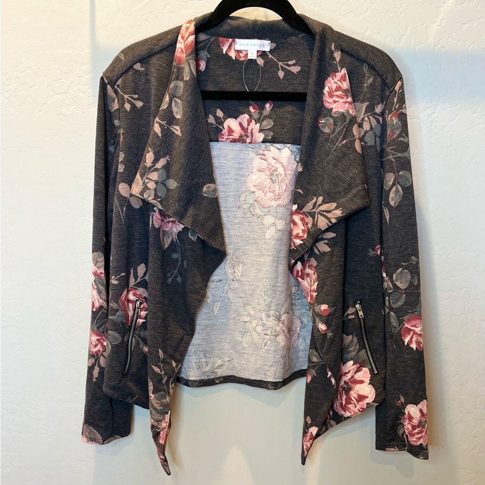 DOWNEAST Floral Cardigan